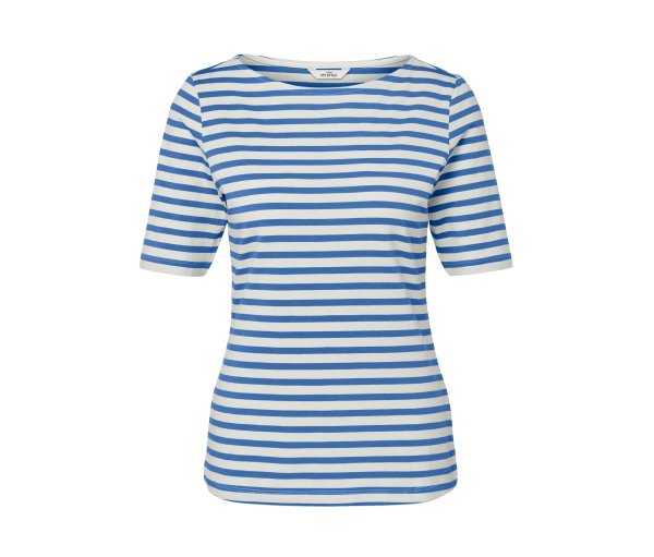 Tchibo - Halbarmshirt - Damen - Gr. S - weiß/gestreift