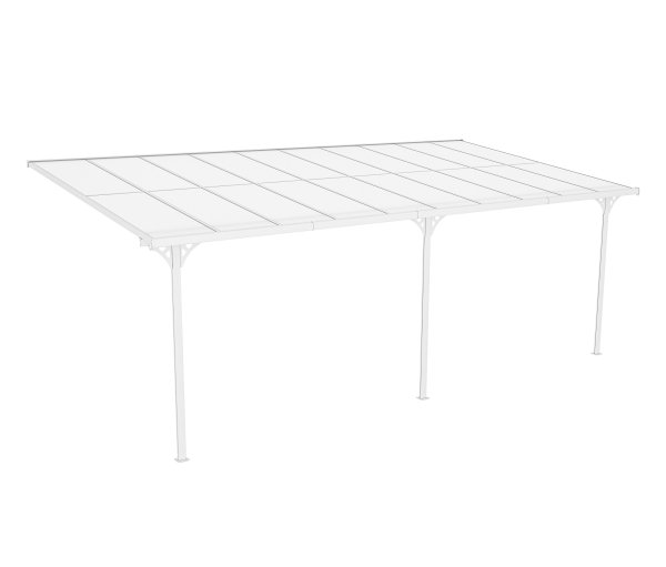 Tchibo - Terrassenüberdachung - 617x300x270cm - weiß - Aluminium