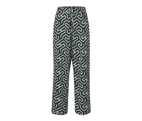 Tchibo - Bedruckte Schlupfhose in Crinkle-Optik - Damen - Gr. 46 - dunkelgrün