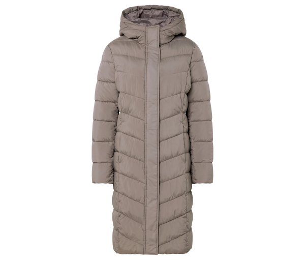 Tchibo - Steppmantel mit Kapuze - Damen - Gr. 42 - taupe