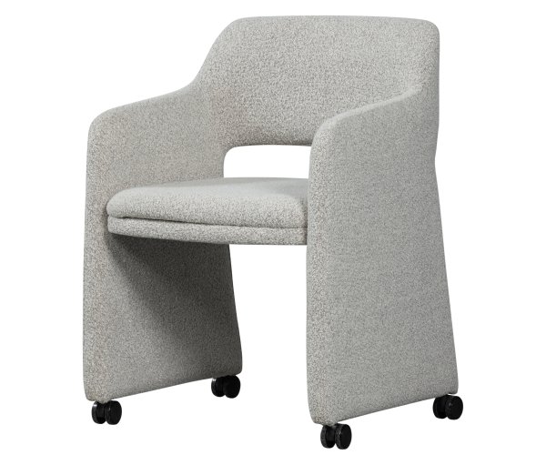 Tchibo - Woood »Lyric« Esszimmerstuhl mit Rädern - 59x58x79cm - grau -