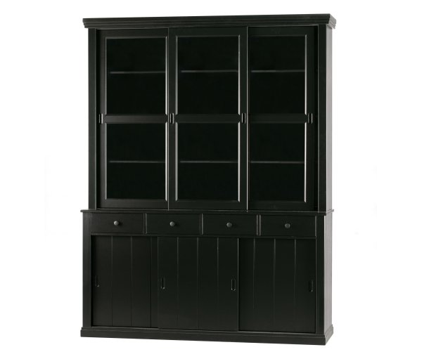 Tchibo - Woood »Lagos« Buffetschrank - 166x48x215cm - schwarz - Holz