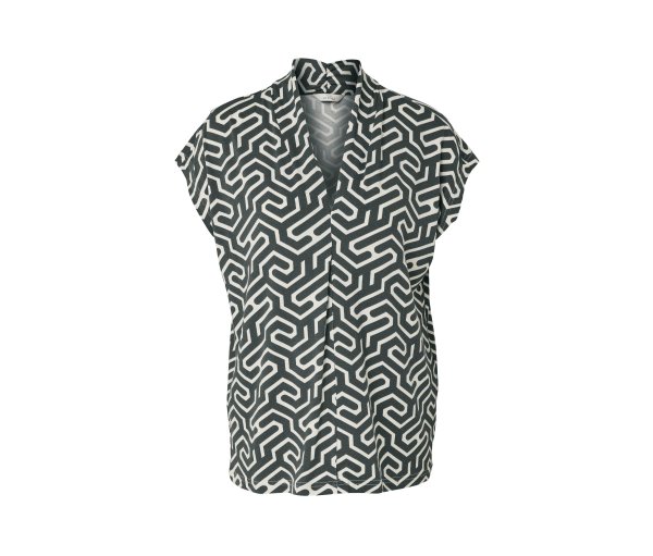 Tchibo - Blusenshirt mit V-Ausschnitt - Damen - Gr. XL - weiß/print