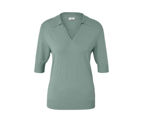 Tchibo - Feinstrick-Polo - Damen - Gr. L - grün