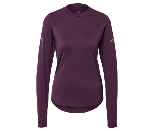 Tchibo - Langarm-Funktionsshirt - Damen - Gr. L - pflaume