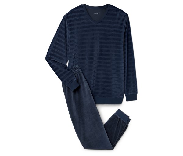 Tchibo - Nicki-Pyjama-Set - Herren - Gr. M - dunkelblau