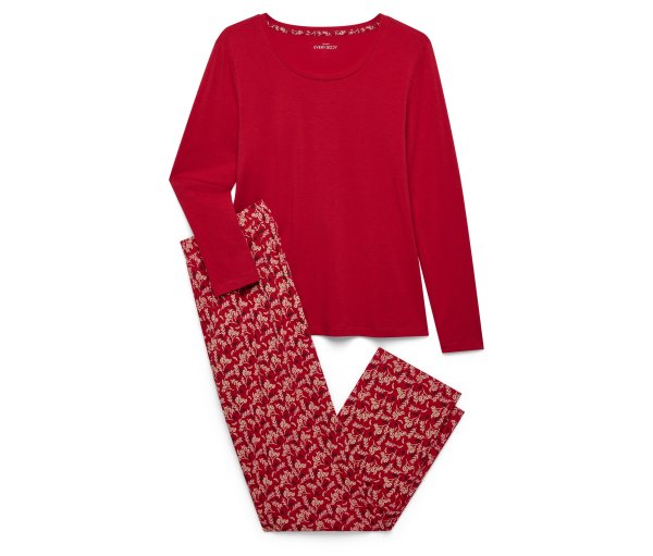 Tchibo - Pyjama - Damen - Gr. XL - rot