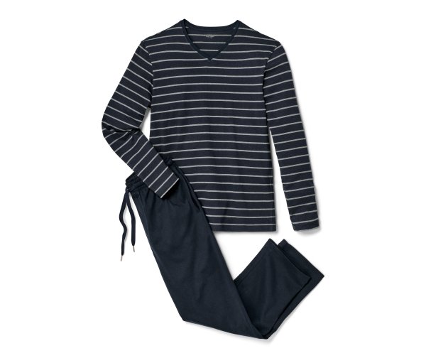 Tchibo - Pyjama-Set - Herren - Gr. XL - dunkelblau/gestreift