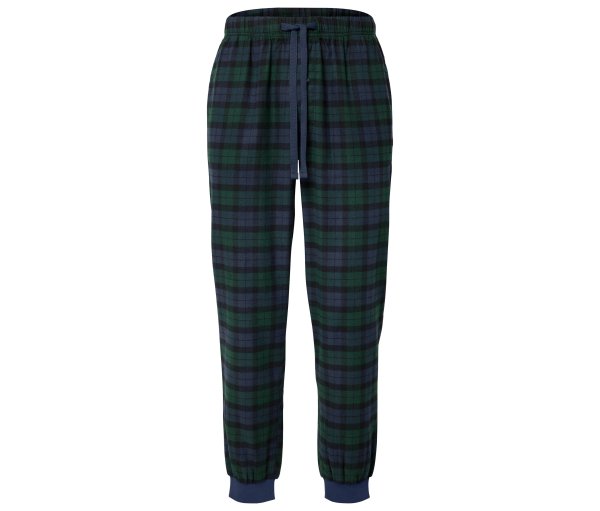 Tchibo - Flanell-Relaxhose - Herren - Gr. L - dunkelblau/kariert
