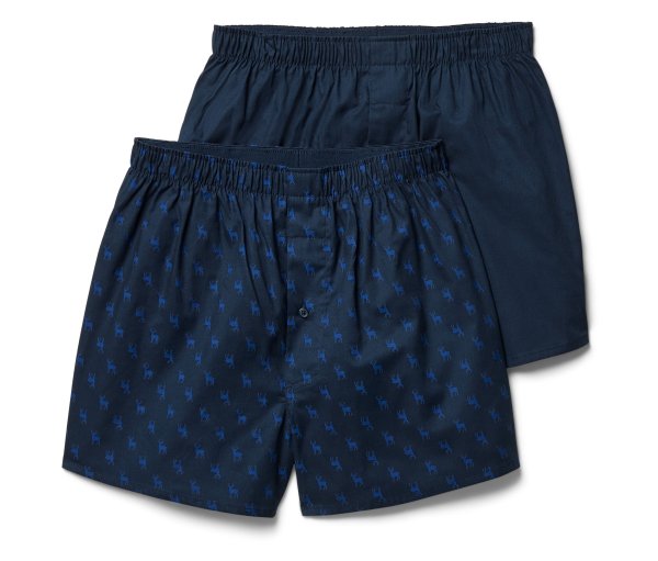 Tchibo - 2 Flanell-Boxershorts - Herren - Gr. S/4 - dunkelblau/print