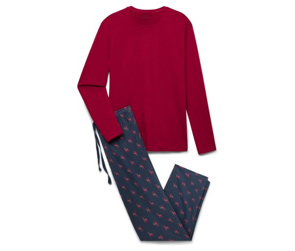 Tchibo - Pyjama - Herren - Gr. S - dunkelblau/print