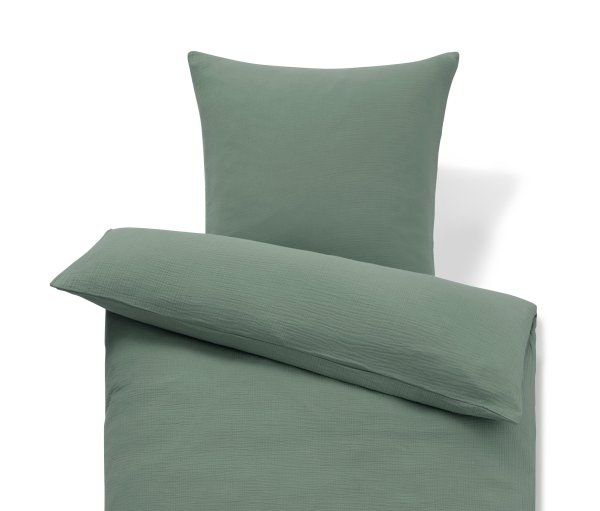 Tchibo - Musselin-Bettwäsche - grün