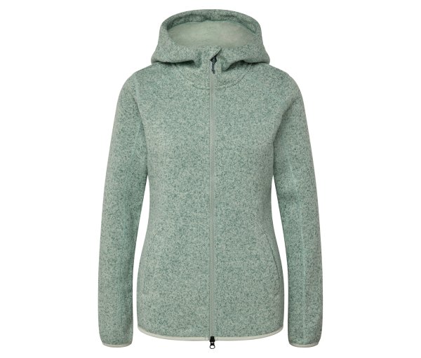 Tchibo - Kapuzen-Strickfleece-Jacke - Damen - Gr. S - grün
