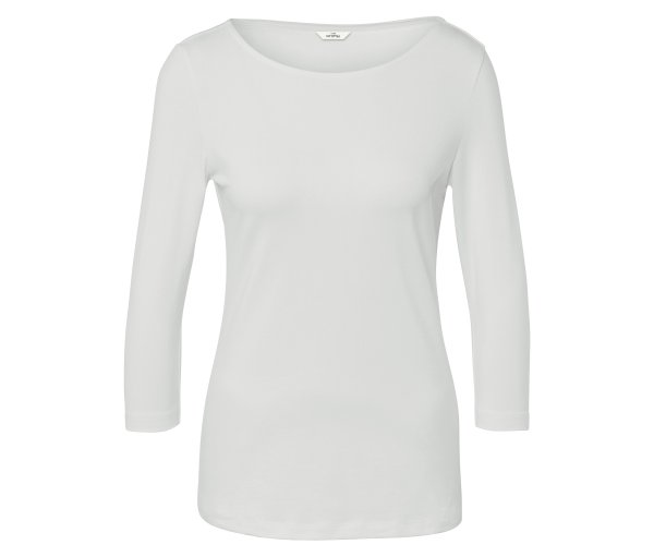 Tchibo - Shirt mit 3/4-Arm - Damen - Gr. M - weiß