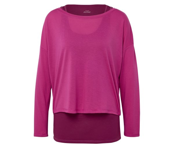 Tchibo - 2-in-1-Sportshirt - Damen - Gr. L - pink