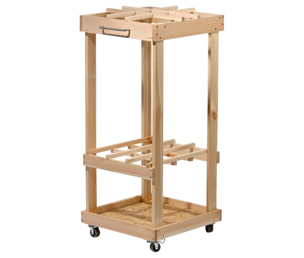 Tchibo - Rollbarer Geräteständer - 38x38x86cm - naturfarben - Holz