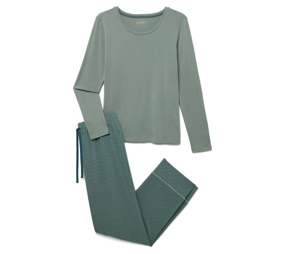 Tchibo - Pyjama-Set - Damen - Gr. M - grün