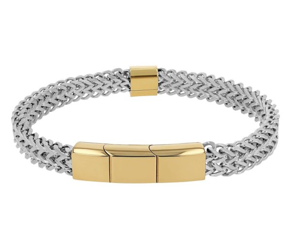 Tchibo - Edelstahl Herren-Armschmuck »IP Gold« - silber