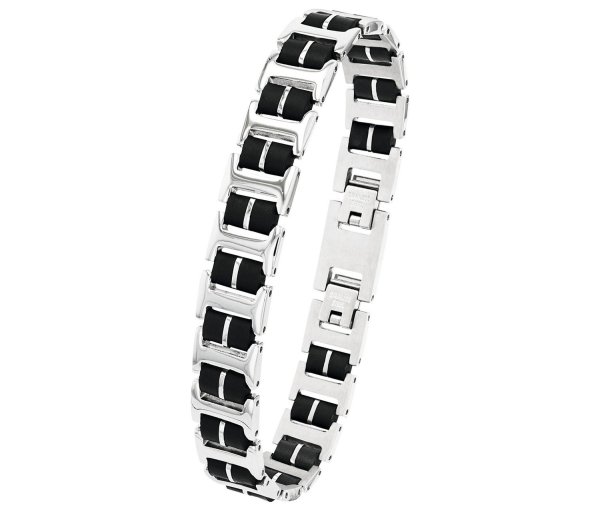 Tchibo - Edelstahl Herren-Armschmuck »Kautschuk« - silber