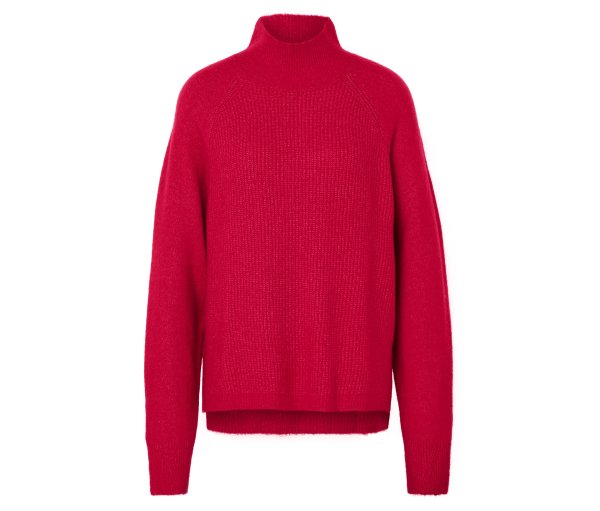 Tchibo - Soufflé-Yarn-Grobstrickpullover - Damen - Gr. S - rot