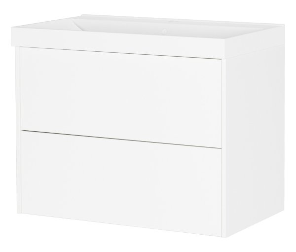 Tchibo - Waschtisch »Bodera« mit Becken - 81x46x65cm - weiß - Holz