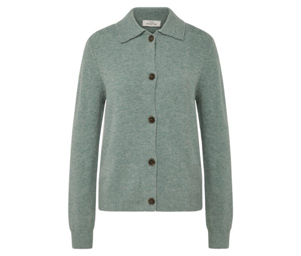 Tchibo - Strickcardigan mit RWS-zertifizierter Wolle - Damen - Gr. S - grün