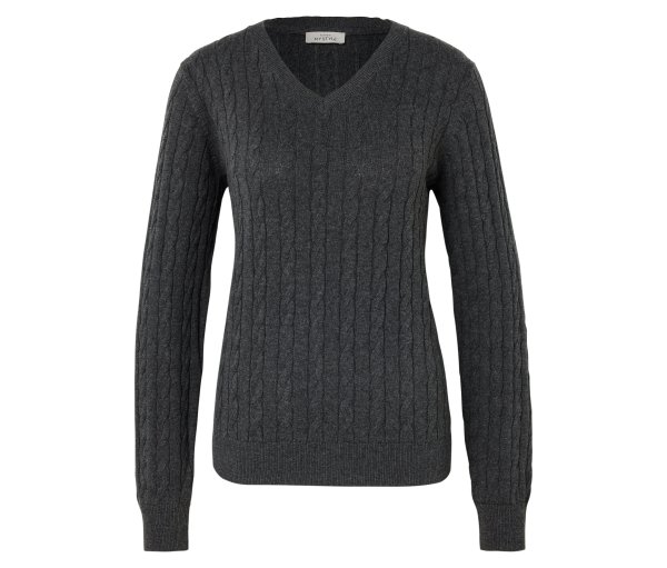 Tchibo - Zopfstrickpullover - Damen - Gr. XL - grau