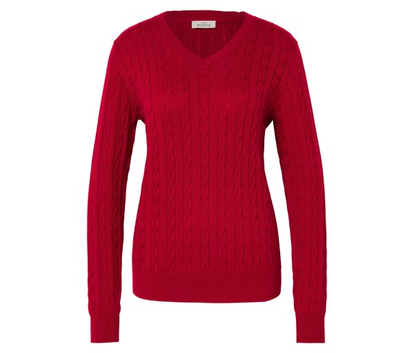 Tchibo - Zopfstrickpullover - Damen - Gr. S - rot