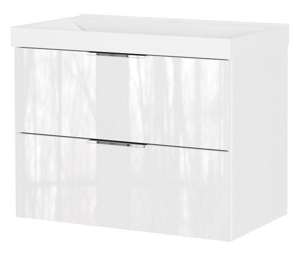 Tchibo - Waschtisch »Celano« mit Becken - 81x46x65cm - grau - Holz / Glas