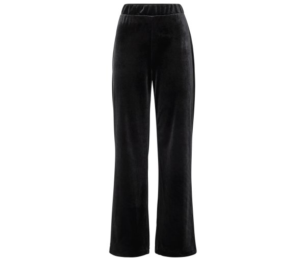 Tchibo - Samt-Palazzohose - Damen - Gr. XL - schwarz