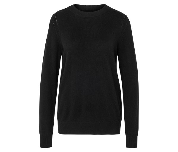 Tchibo - Feinstrickpullover mit Cashmere - Damen - Gr. L - schwarz