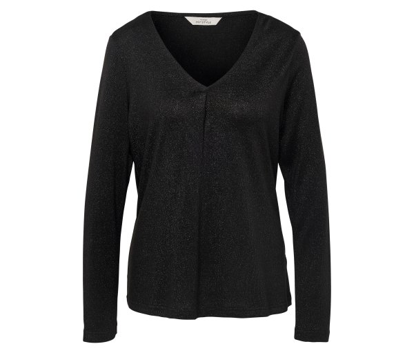 Tchibo - Glitzerndes Blusenshirt - Damen - Gr. XL - silber