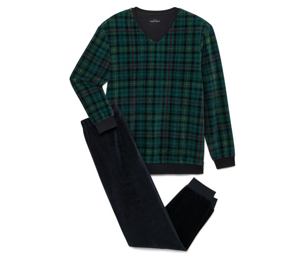 Tchibo - Nicki-Pyjama-Set - Herren - Gr. XL - schwarz