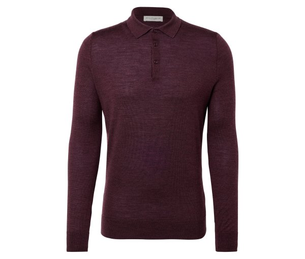 Tchibo - Merino-Pullover mit Polokragen - Herren - Gr. XL - dunkelrot