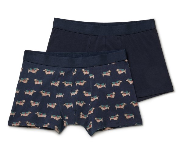 Tchibo - 2 Slipboxer - Herren - Gr. Xxl/8 - dunkelblau/print