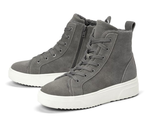Tchibo - Gefütterte Veloursleder-Sneaker - Damen - Gr. 40 - weiß
