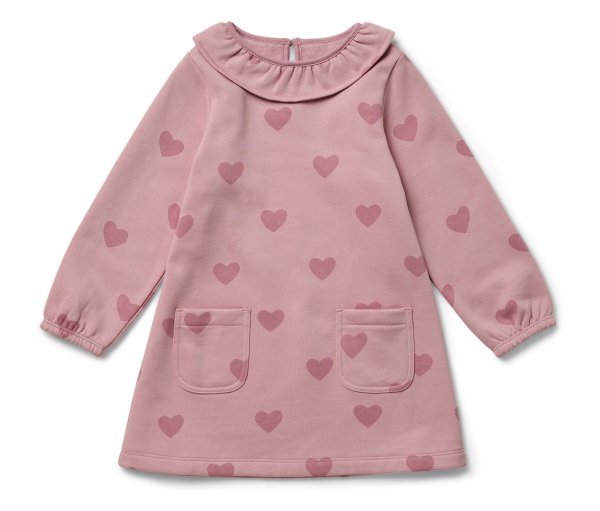 Tchibo - Kinder-Sweatkleid - Mädchen - Gr. 110/116 - dunkelrosa