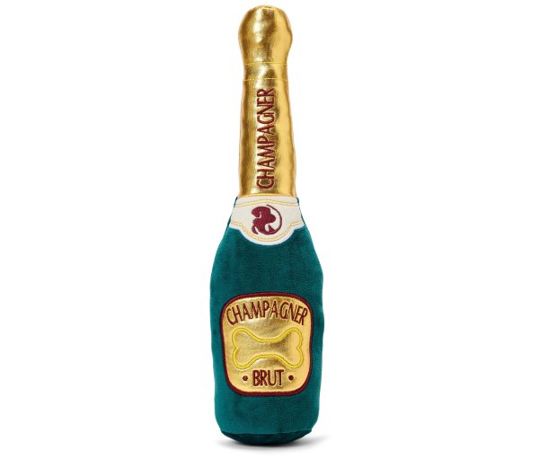 Tchibo - Hunde-Plüschspielzeug »Champagnerflasche« - mehrfarbig