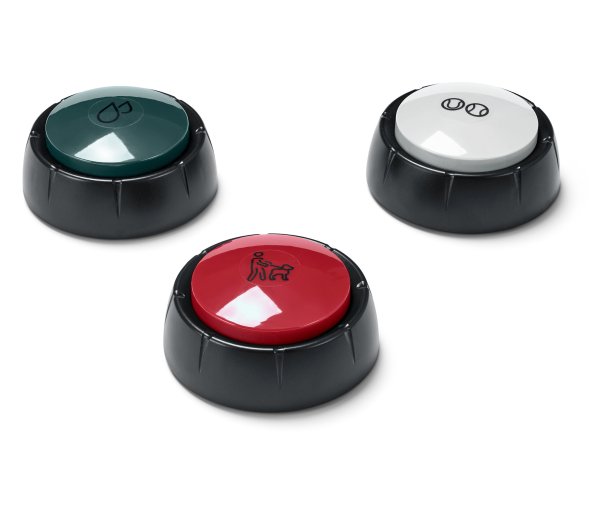 Tchibo - 3 Hunde-Trainingsbuttons - weiß