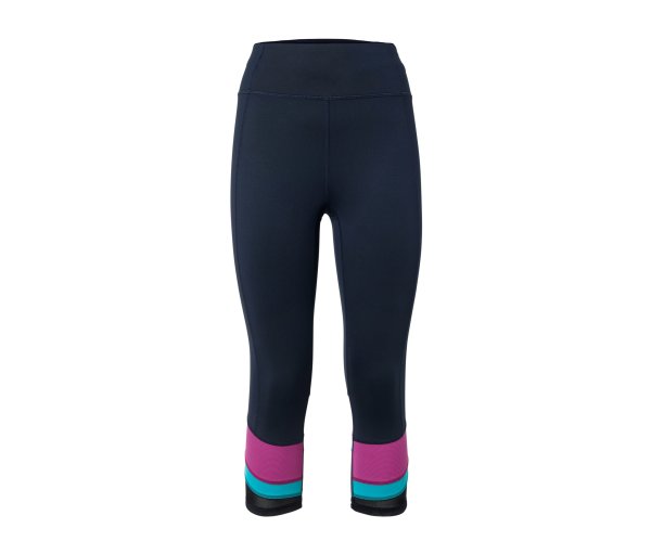 Tchibo - 3/4-Sporttight - Damen - Gr. XL - dunkelblau/gestreift