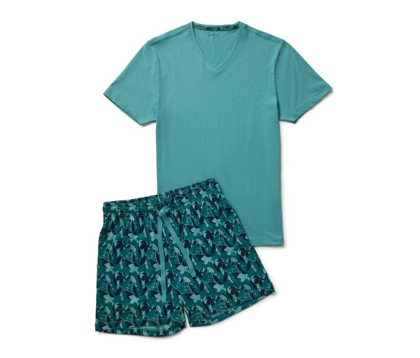 Tchibo - Shorty-Pyjama-Set - Herren - Gr. XXL - dunkelblau/print