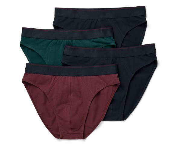 Tchibo - 4 Slips - Herren - Gr. M/5 - dunkelrot