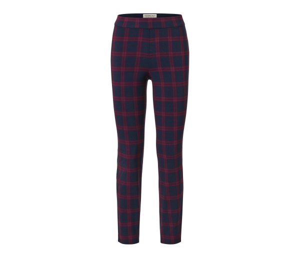 Tchibo - Stretchhose - Damen - Gr. 38 - dunkelblau/kariert