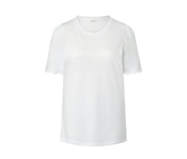 Tchibo - Shirt mit Raffung - Damen - Gr. M - weiß