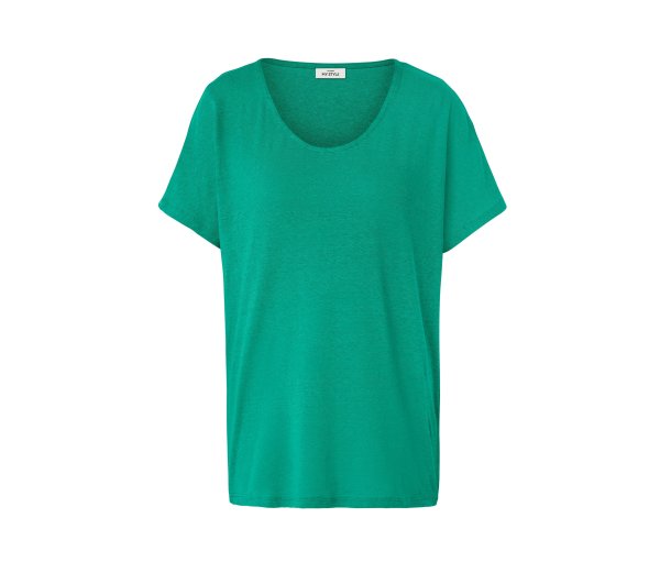 Tchibo - Shirt aus Leinenmix - Damen - Gr. S - blau