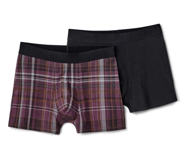 Tchibo - 2 Slipboxer - Herren - Gr. M/5 - schwarz/kariert