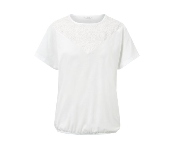 Tchibo - Blusenshirt mit Stickerei - Damen - Gr. XL - weiß