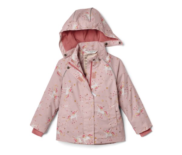 Tchibo - Kinder-Thermo-Regenjacke - Mädchen - Gr. 86/92 - rosa/print