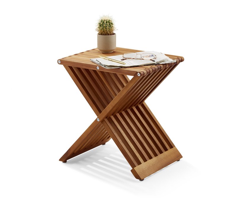 Tchibo - Hocker mit Klappfunktion - 40x31,5x43cm - akazie - Akazienholz