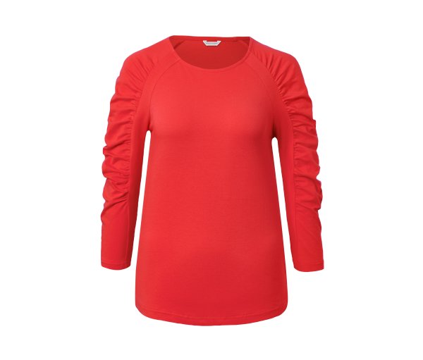 Tchibo - Shirt mit 3/4-Arm - Damen - Gr. L - rot